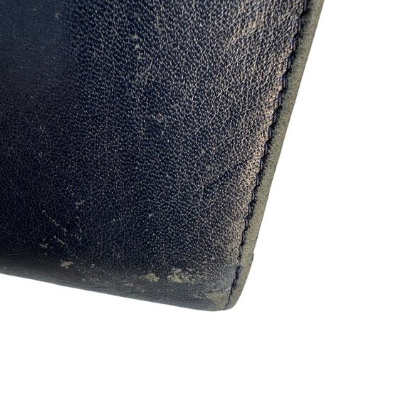 Nordstrom Vintage Womens Navy Leather Card Slots Fold Change Snap Close Wallet - Picture 7 of 10